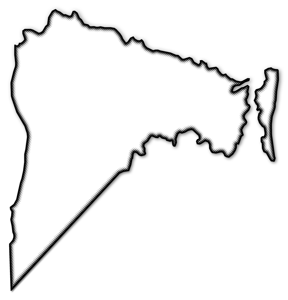 A Map Of Nassau With A Black Outline, Drop Shadow, - Silhouette (982x1024), Png Download