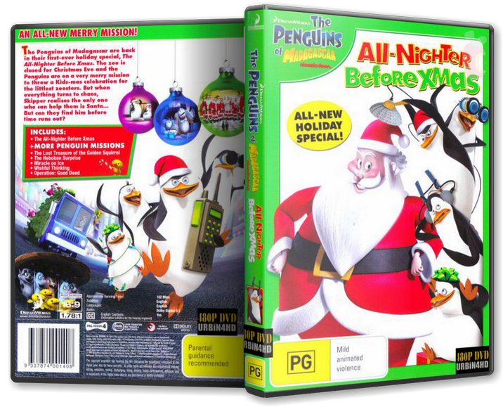 Penguins Of Madagascar: The All-nighter Before Christmas (799x600), Png Download