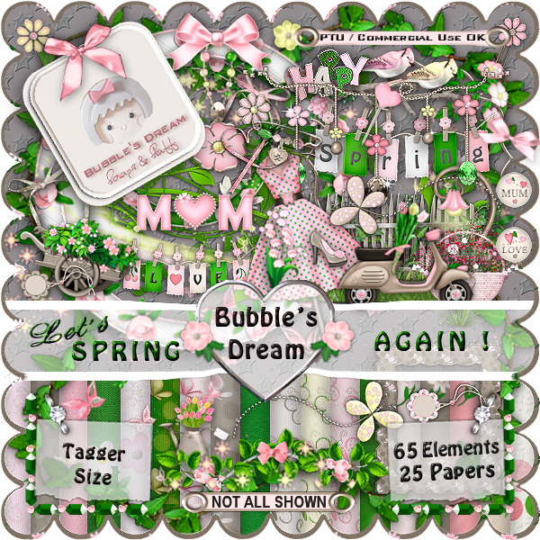 Let's Spring Again ~ Scrapkit * Tagger Size/cu Ok * (600x600), Png Download