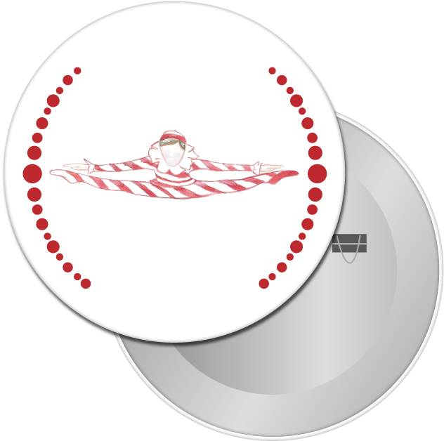 Peppermint Candy Cane Button / Magnet - Lucky Dip Clip Art (720x720), Png Download