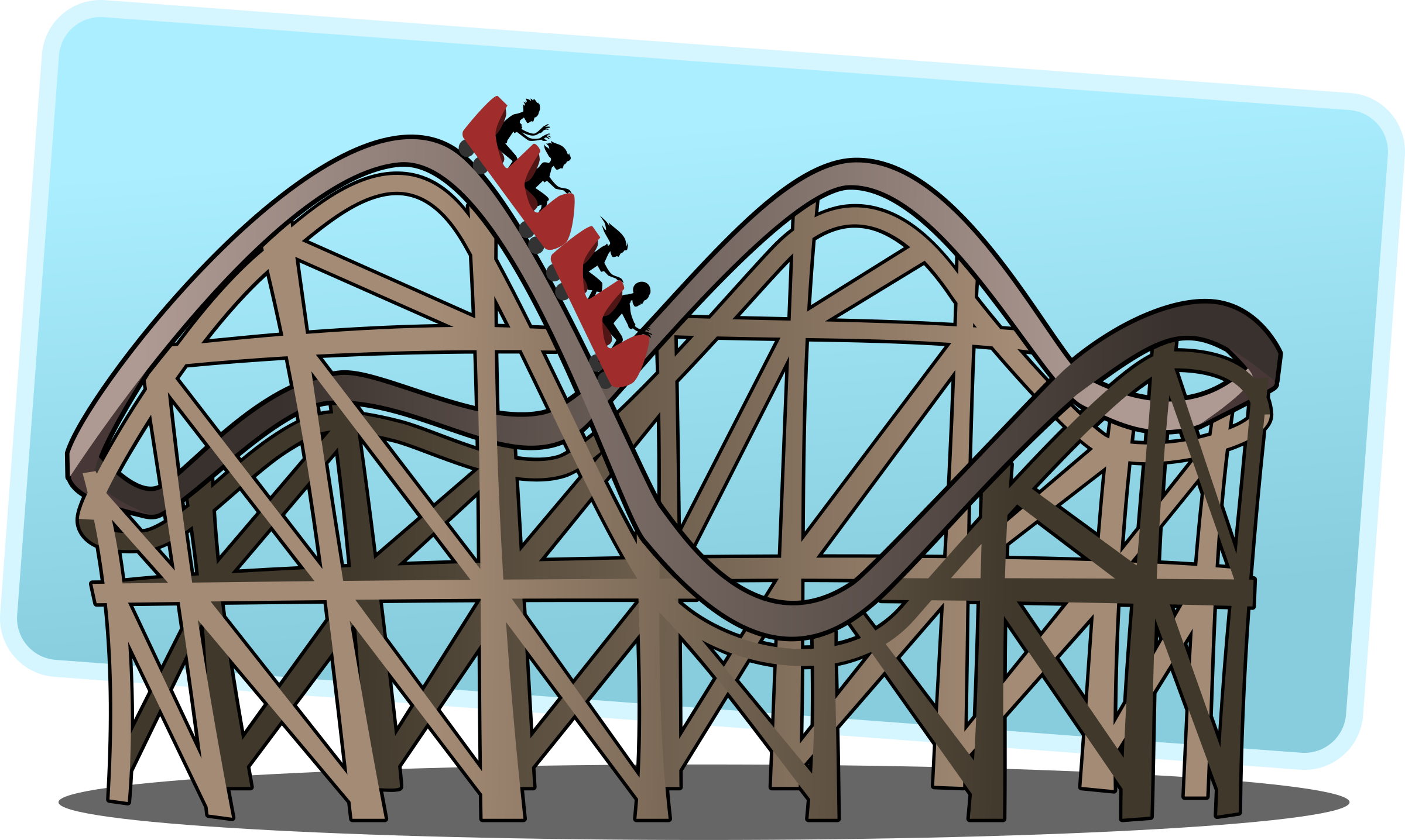 Png Image Information - Clipart Rollercoaster (2400x1436), Png Download