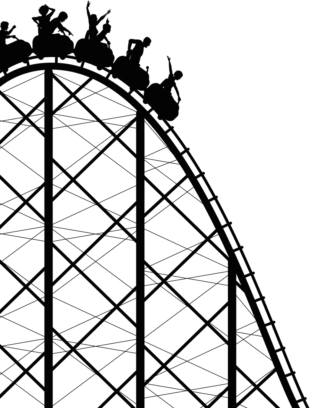 Rollercoaster Sticker - Roller Coaster Png (1024x1346), Png Download