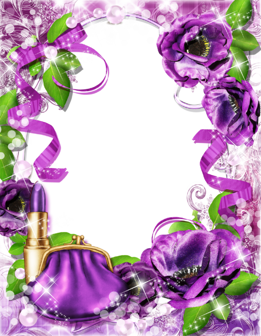Frame For Purple Rose Clipart Purple Picture Frames - Picture Frame (900x1159), Png Download