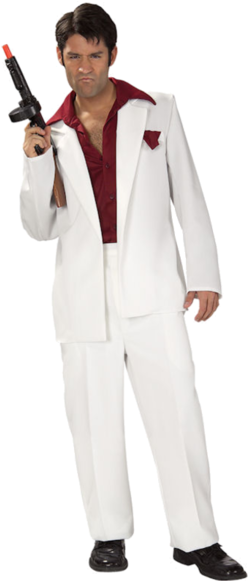 Adult Scarface Tony Montana 80s Costume - Tony Montana Costume (366x580), Png Download