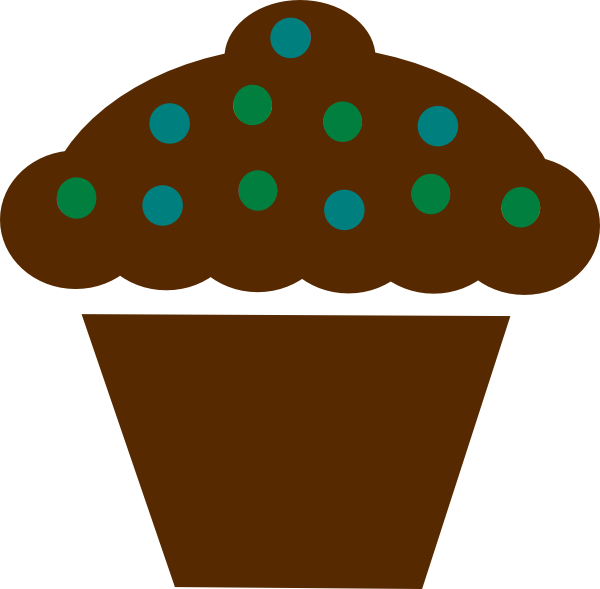 Polka Dot Cupcake Clipart Png For Web (600x589), Png Download