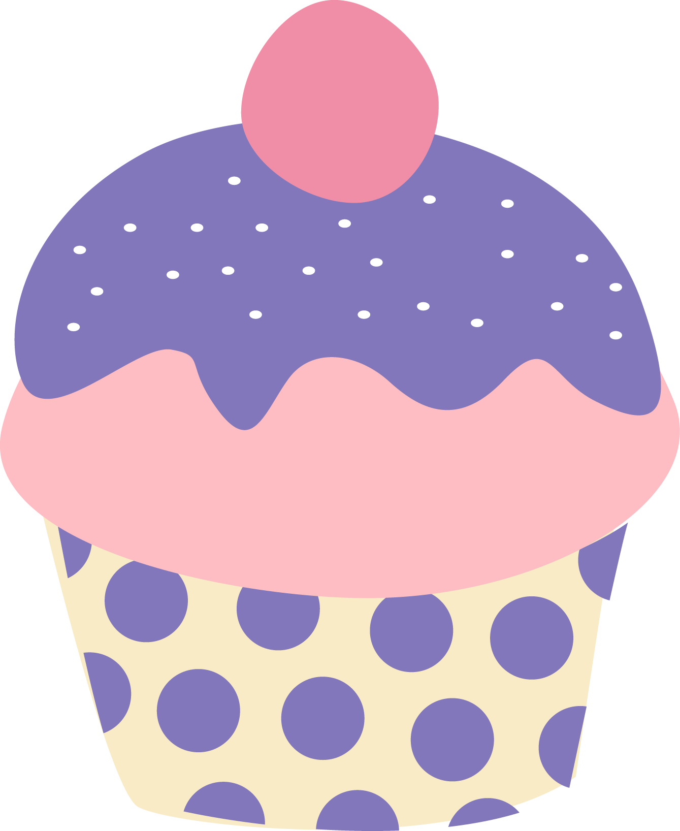 Cupcake Clipart 1st - Clipart Violet Cupcake (1339x1636), Png Download