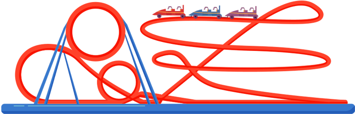 Roller Coaster Luna Park Sunny Beach - Circle (718x250), Png Download