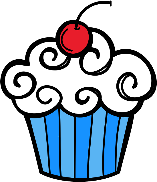 January - Cupcake Clipart (597x770), Png Download