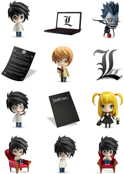 Death Note Icon Pack By Yanezdelta - Death Note (552x592), Png Download