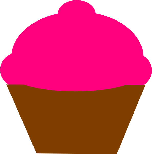 Cupcake Pink Svg Downloads - Clipart Cupcakes With Sprinkles (594x601), Png Download