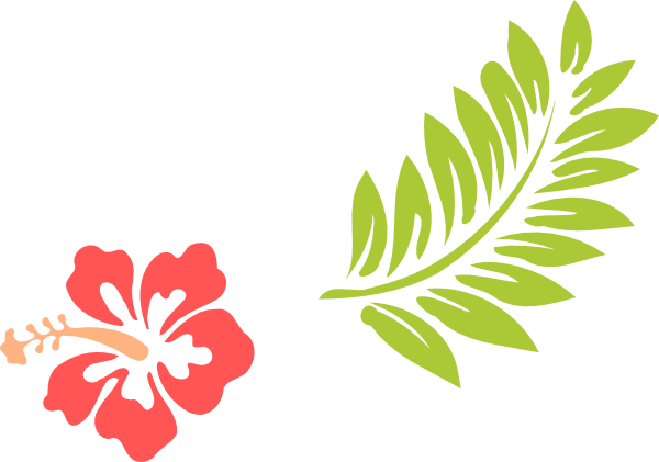 Vector Transparent Download Hibiscus Clip Art At Clker - Hawaiian Flower Clipart Png (600x421), Png Download