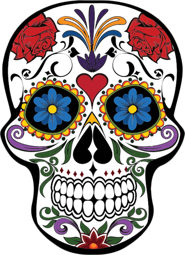 Download Download Hd Mexican Skull Vector Png Svg Library Floral Skull Transparent Png Image Nicepng Com