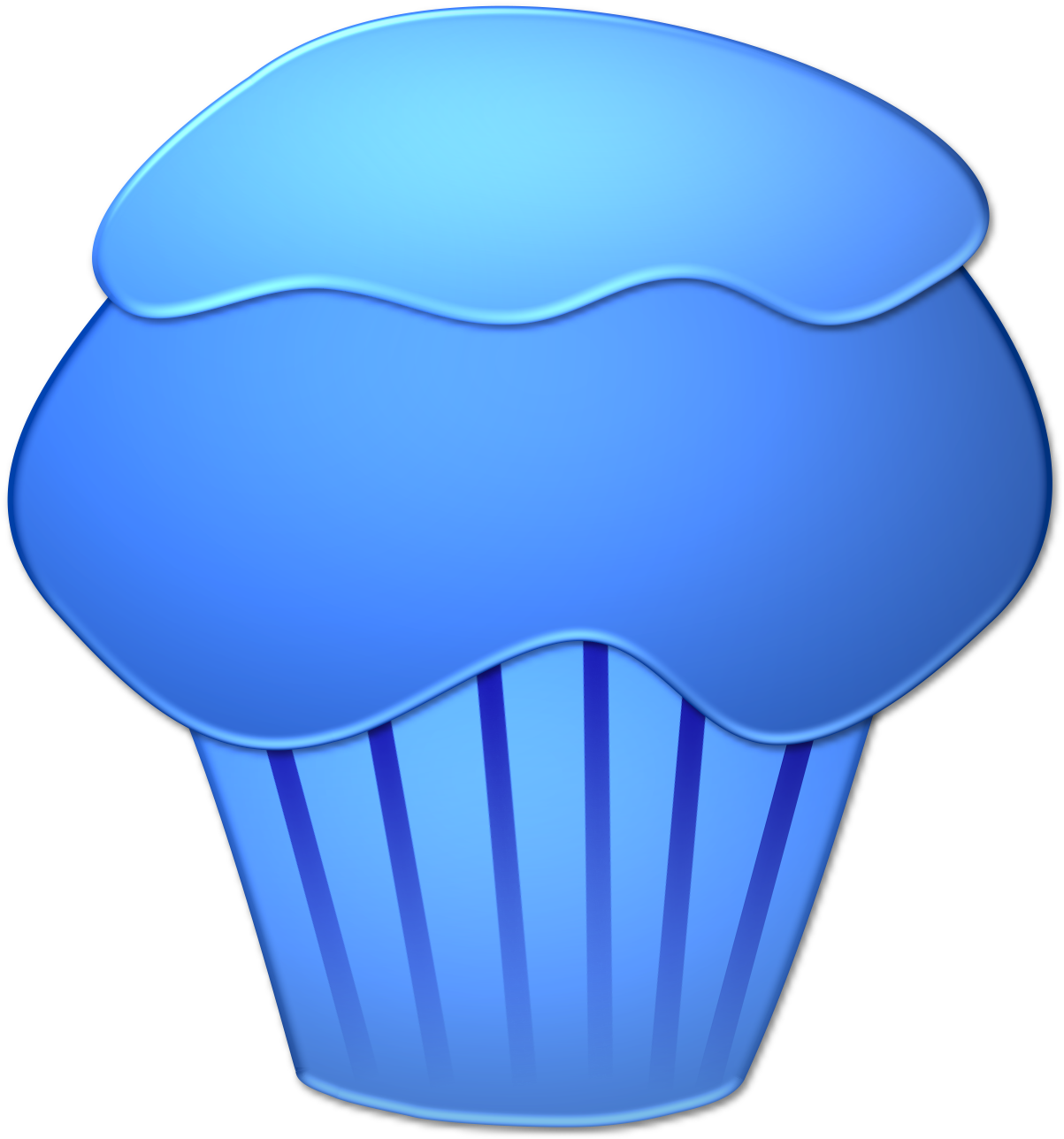 Blueberry Muffin Clipart Transparent - Blue Cupcake Clip Art (1289x1453), Png Download