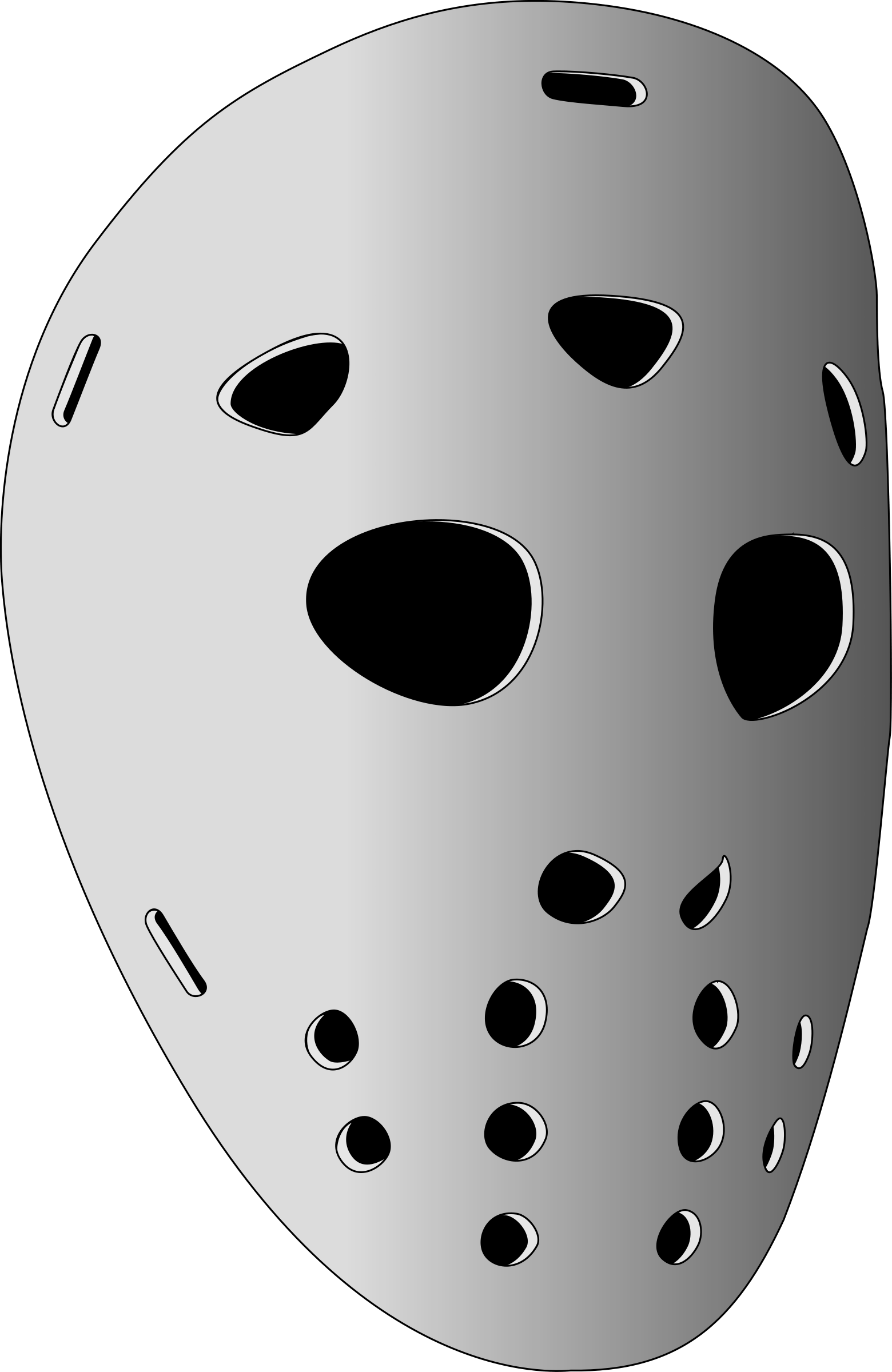 Hockey Mask Clipart Png (390x600), Png Download