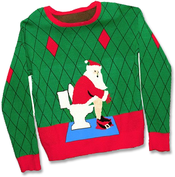 Ugly Christmas Sweater - Ugly Sweater Christmas Png (406x382), Png Download