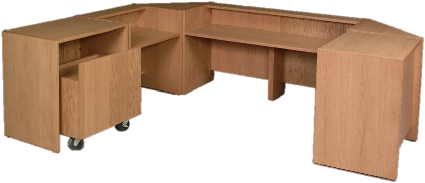 Moser Circulation Desk Unit - Computer Desk (879x583), Png Download