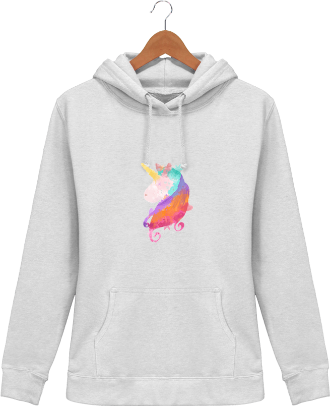 Download Hd Hoodie Women Watercolor Unicorn Sweat Homme Citation Drole Transparent Png Image Nicepng Com