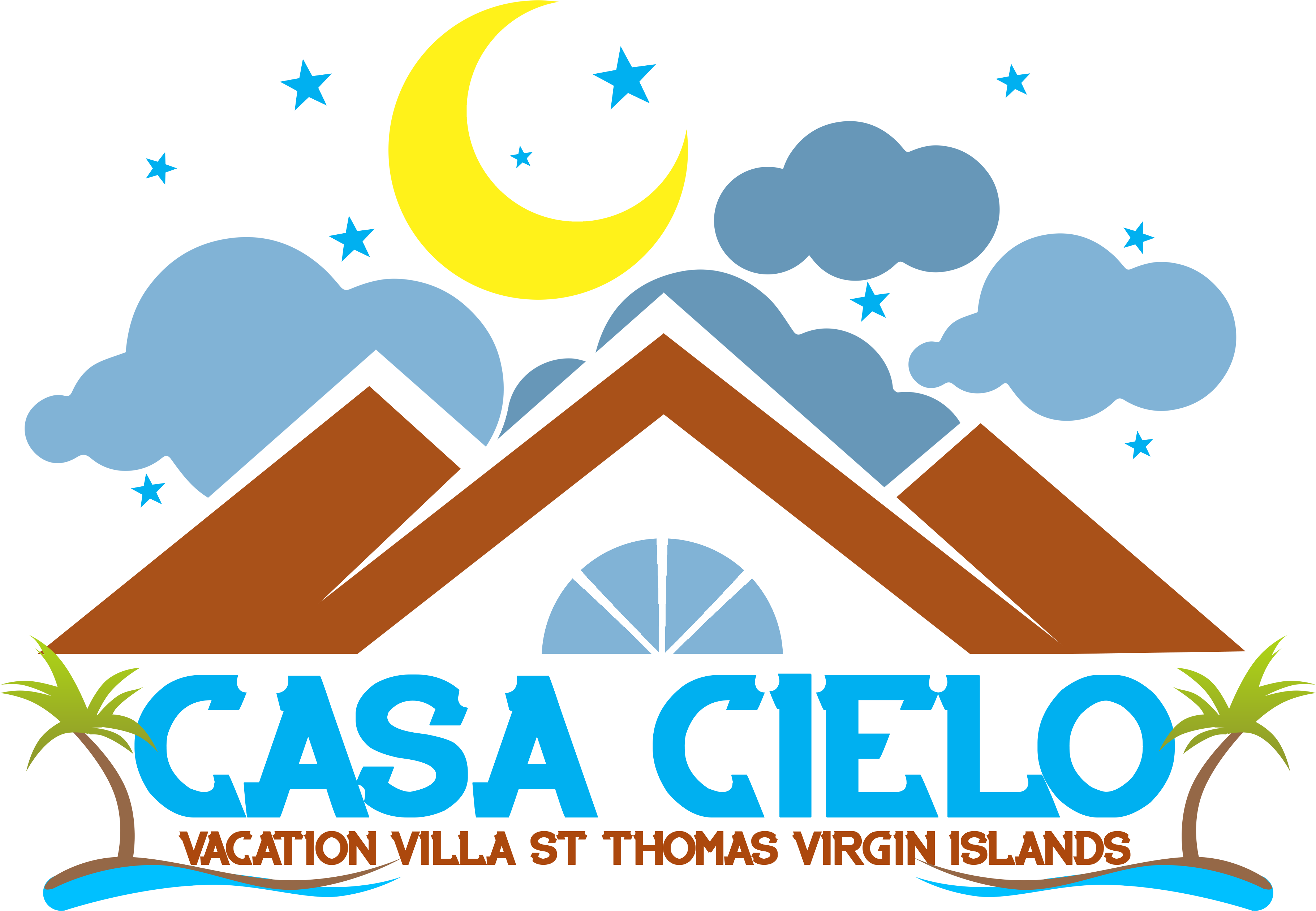 Logo Casa Cielo Vacation Rental House St Thomas Virgin - Saint Thomas (3736x2644), Png Download