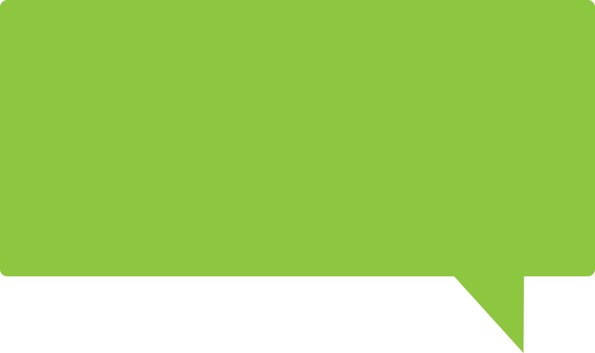 A Green Chat Box Icon - Greenery Pantone 2017 (2421x1437), Png Download
