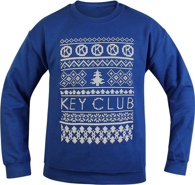 Key Club Ugly Sweater Sweatshirt - Key Club Tee Shirts (800x800), Png Download