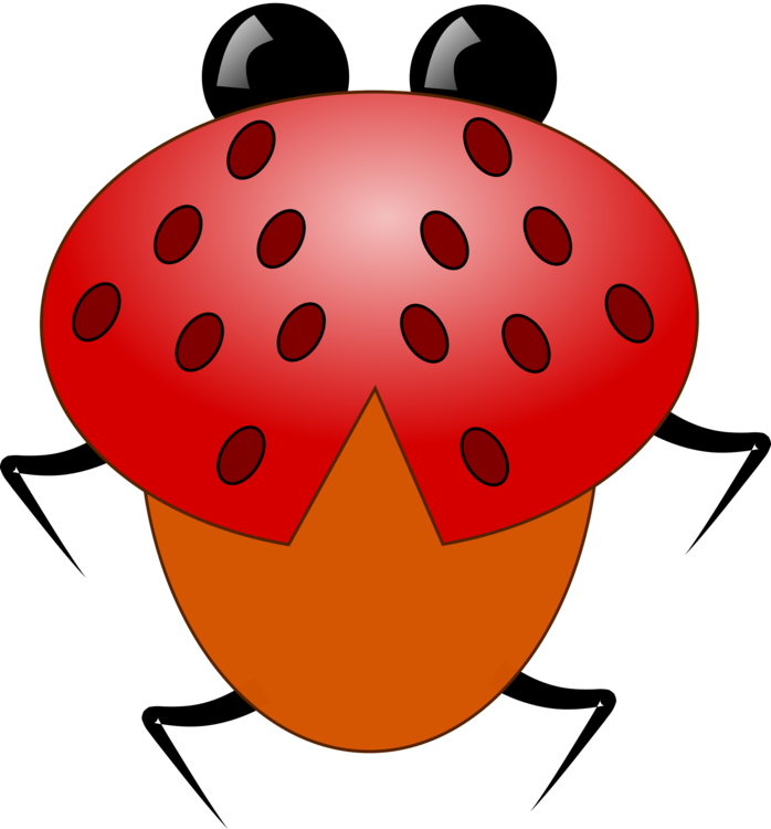 Ladybird Beetle Drawing Spotted Lady Beetle Cartoon - Ladybird Beetle (698x750), Png Download