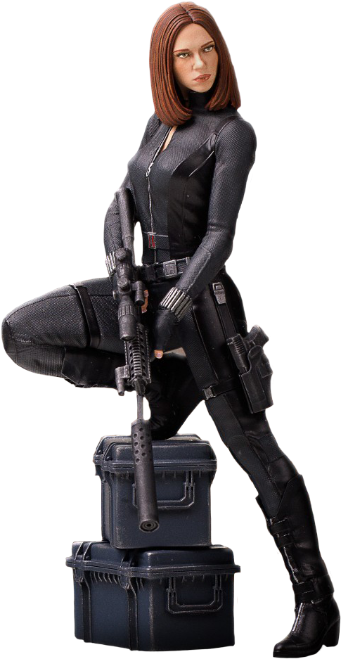 The Winter Soldier - Gentle Giant Black Widow 1 4 Statue (511x947), Png Download