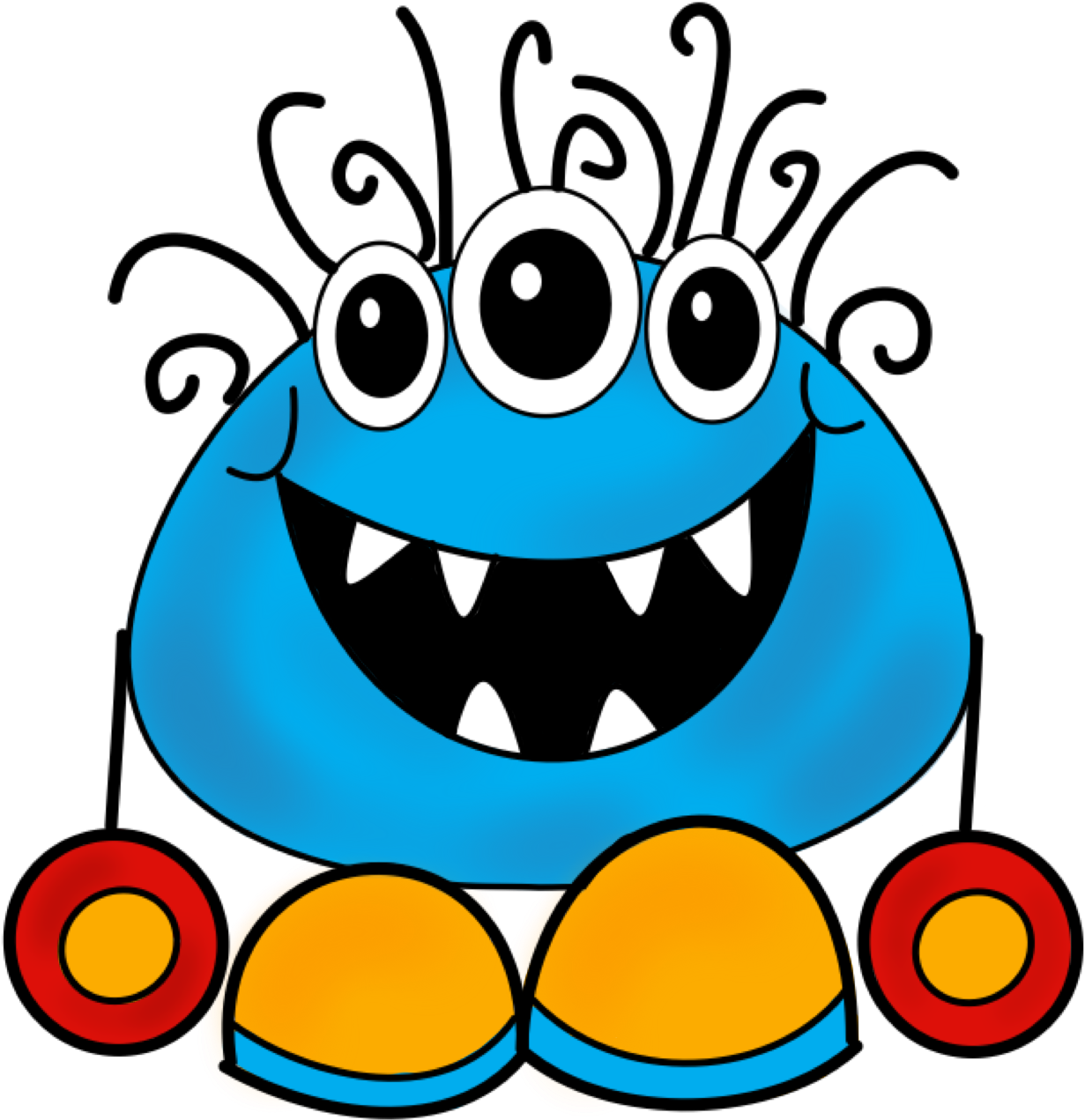 Monster Clip Art Cartoon Free Clipart Images - Free Clipart Monsters (1288x1334), Png Download