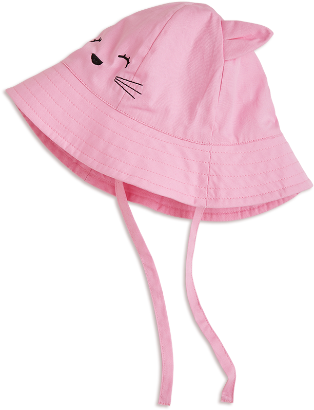 Sun Hat With Cat Pink - Bonnet (888x888), Png Download