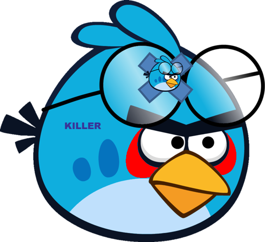 Killer The Man Eating Lewis Bird - Angry Bird Images Download (527x480), Png Download