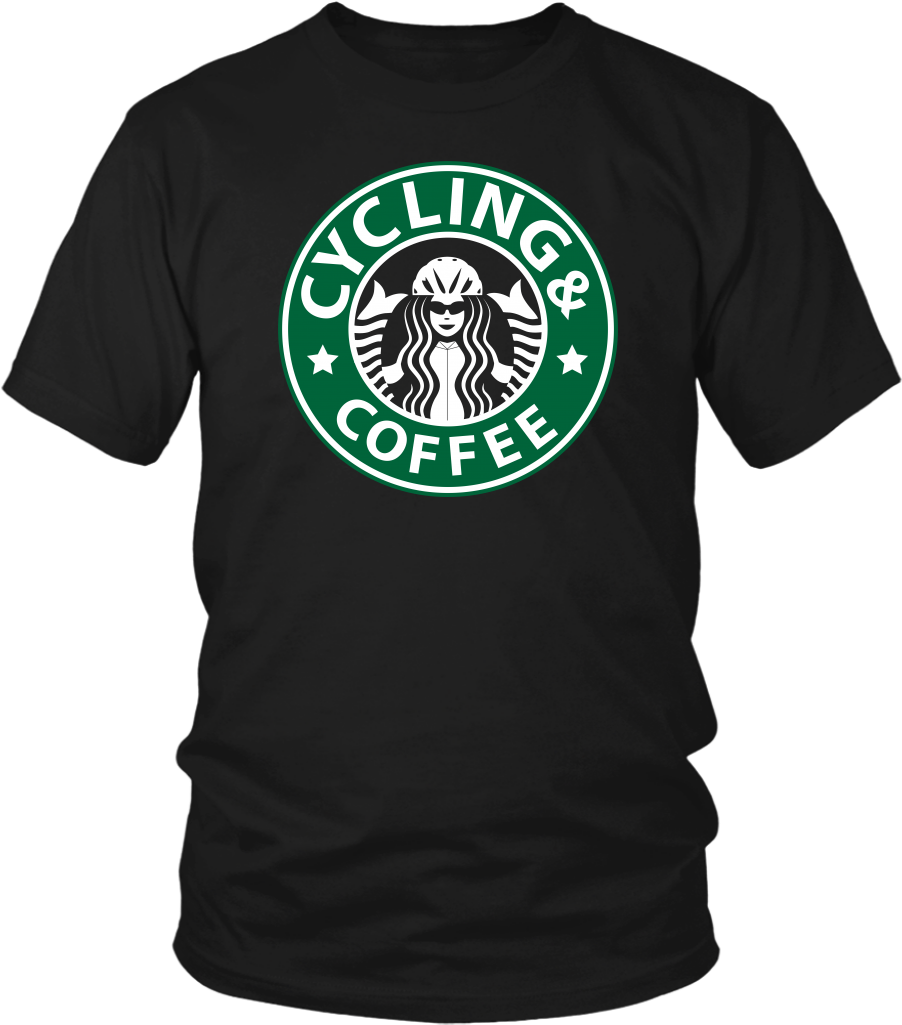 Cycling & Coffee - Starbucks Tshirt (1024x1024), Png Download