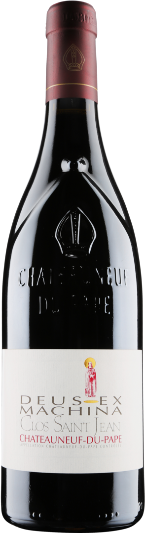Clos Saint Jean Chateauneuf Du Pape Deus Ex Machina - Clos Saint-jean Deus Ex Machina Chateauneuf-du-pape (400x1076), Png Download