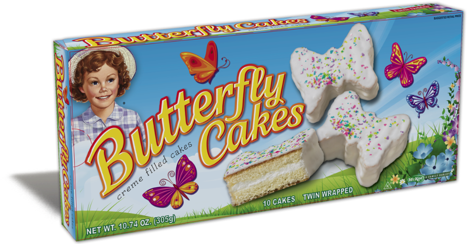 Little Debbie® Butterfly Cakes - Butterfly Cakes Little Debbie (993x497), Png Download
