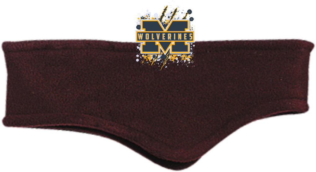 Michigan Wolverines Splatter Logo Fleece Headband - Customcat Michigan Wolverines Splatter Logo Fleece (1155x1155), Png Download