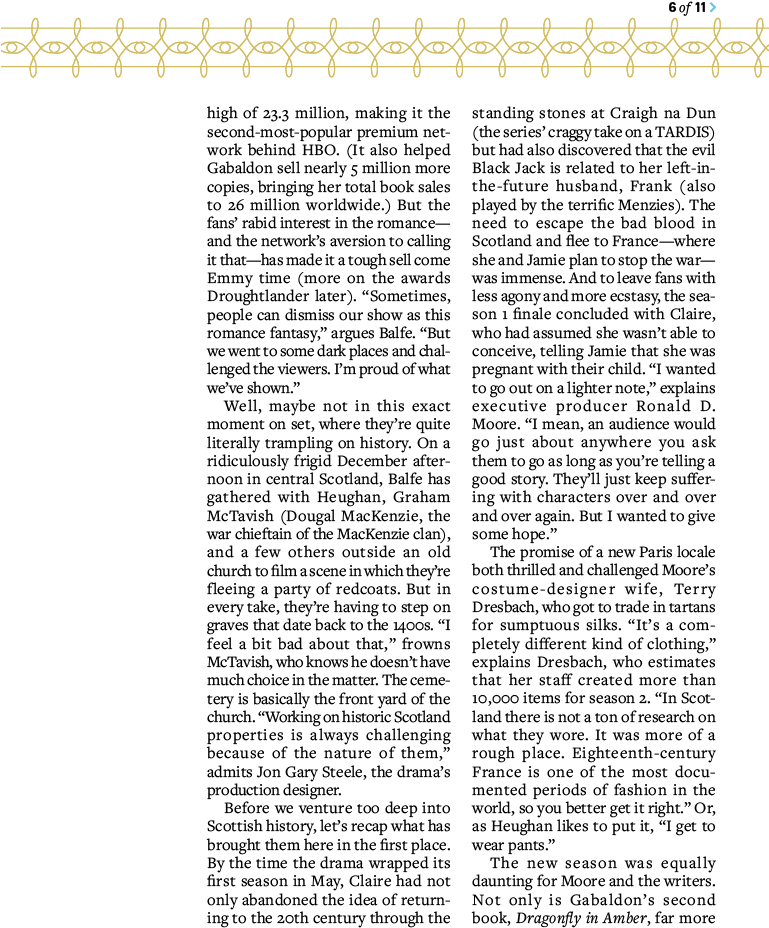 Entertainment Weekly's 'outlander' Cover Articles (768x1024), Png Download