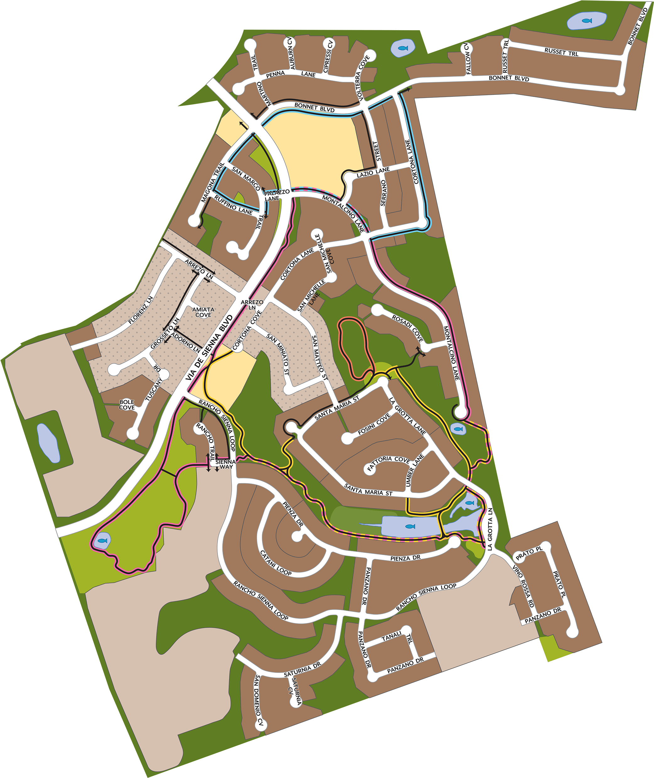 Model Homes - Rancho Sienna Community Map (2500x3125), Png Download