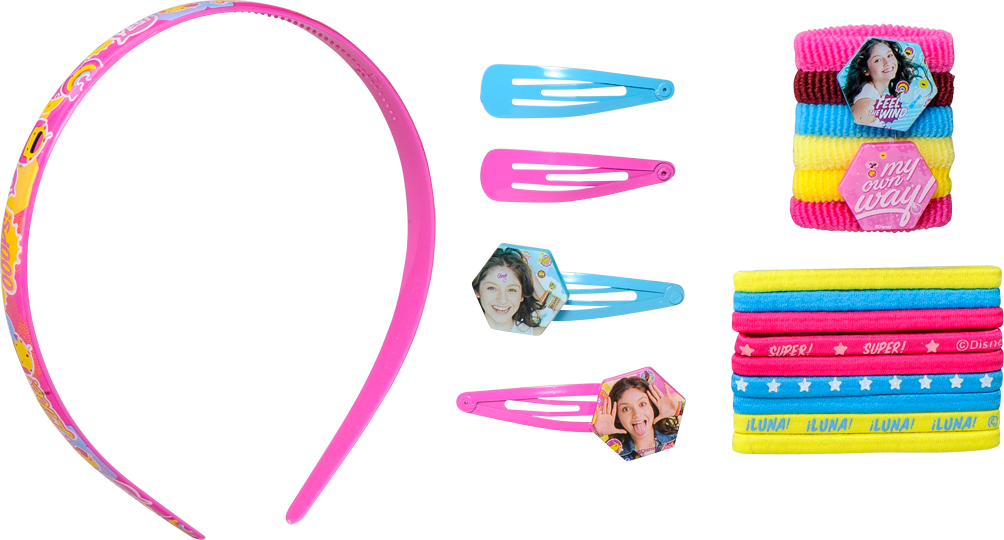 Soy Luna Hair Access Bag 20pcs, , Large - Soy Luna Taske Med Tilbehør (1004x540), Png Download