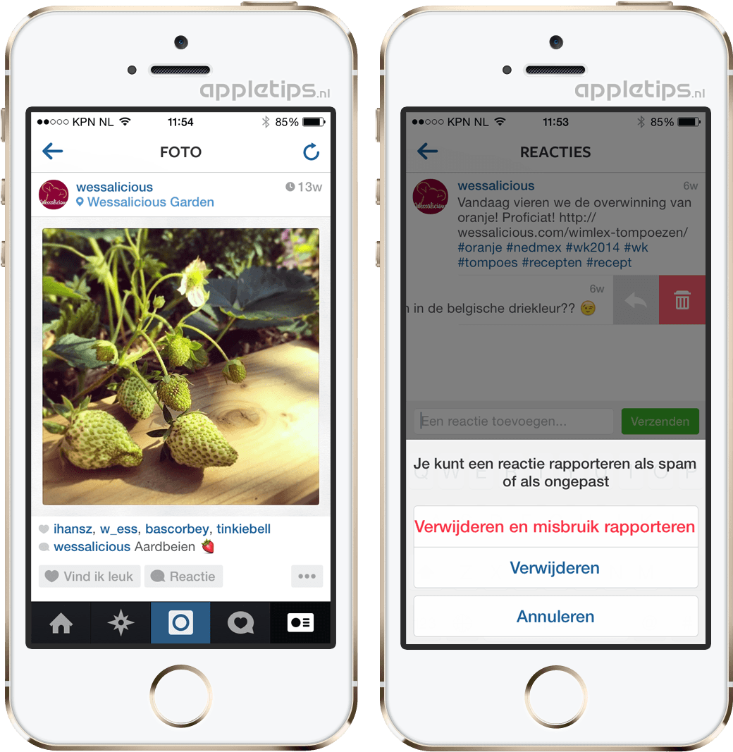 Reacties Verwijderen En Eventueel Misbruik Melden - Instagram (1200x1092), Png Download