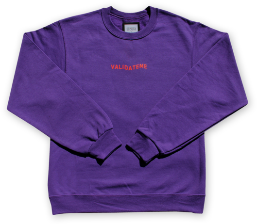 Validate Me Deep Purple Crewneck Clr - Crew Neck (600x600), Png Download
