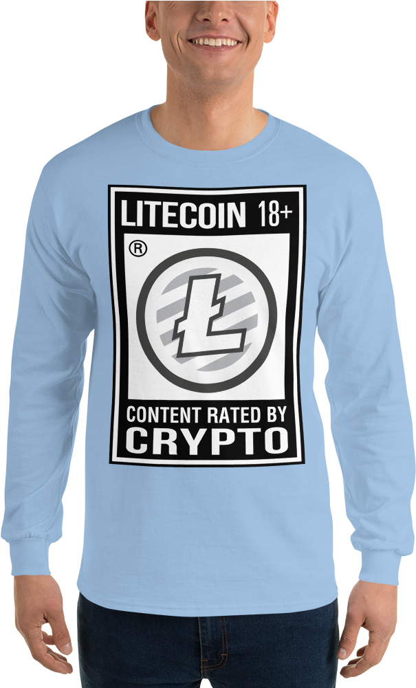 Litecoin 18 Long Sleeve T-shirt (1000x1000), Png Download