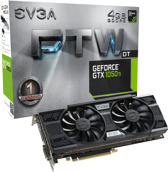 Evga 04g P4 6256 Kr Geforce Gtx 1050 Ti Ftw Dt Gaming, - Evga Gtx 1050 Ti (600x600), Png Download