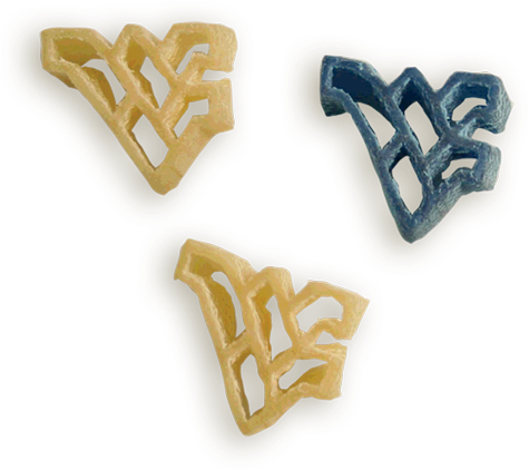 West Virginia Wv Logo Pasta Shapes - Cookies And Crackers (600x600), Png Download