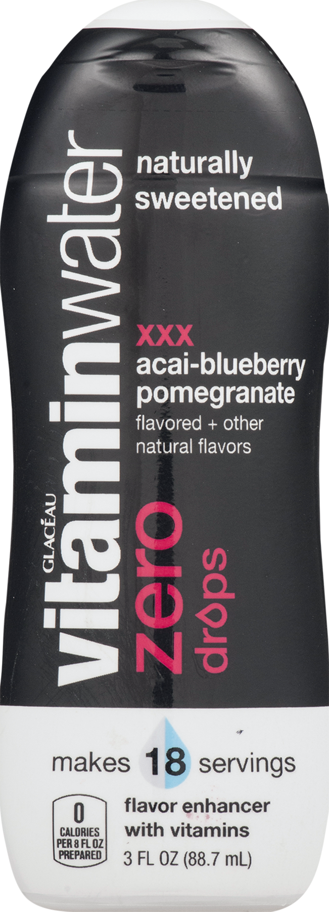 Glaceau Vitaminwater Zero Xxx Acai-blueberry Pomegranate - Glaceau Vitamin Water, Acai-blueberry Pomegranate - (651x1800), Png Download