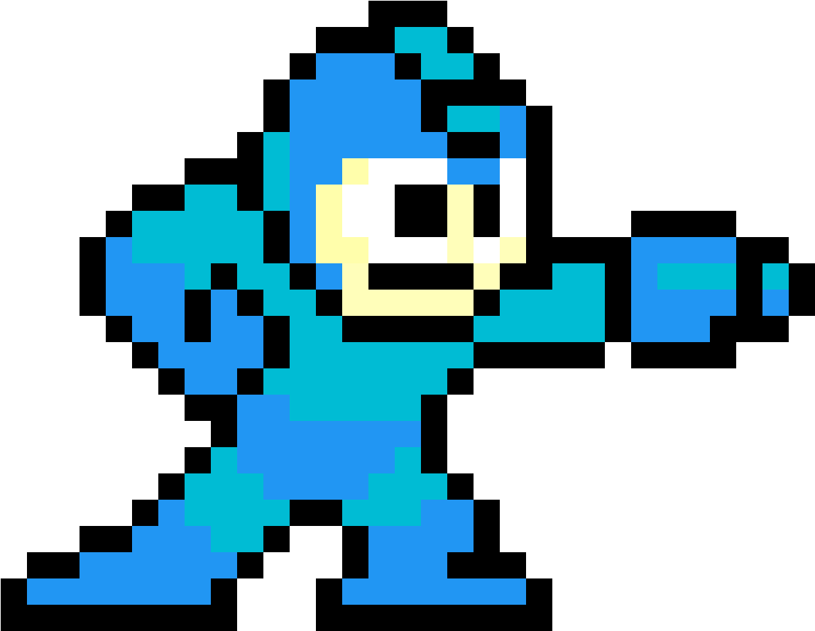 Mega Man - Mega Man Pixel Art (1184x925), Png Download