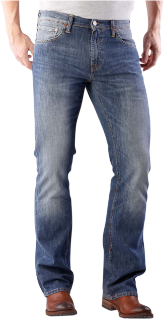 S 527 Jeans Mostly Mid Blue - Pocket (490x653), Png Download