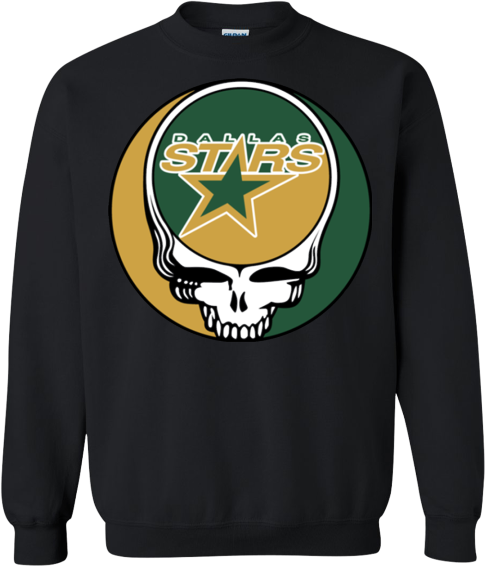Dallas Stars Hockey Grateful Dead Steal Your Face Sweatshirt - Grateful Dead Black Light Felt 24x36 Poster (1155x1155), Png Download