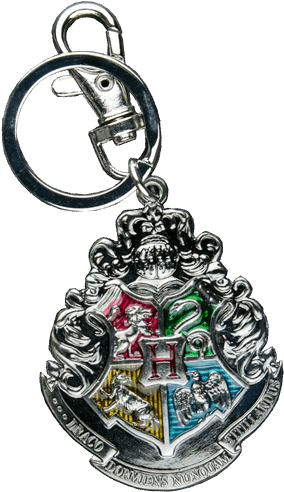 Harry Potter Hogwarts Logo Metal Key Ring (600x600), Png Download