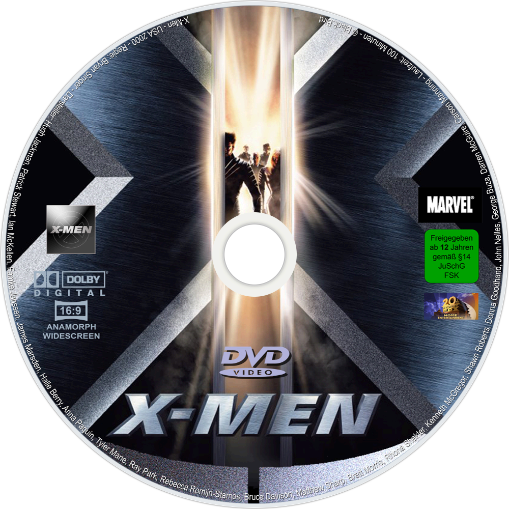 X-men Dvd Disc Image - X Men 1 Dvd (1000x1000), Png Download