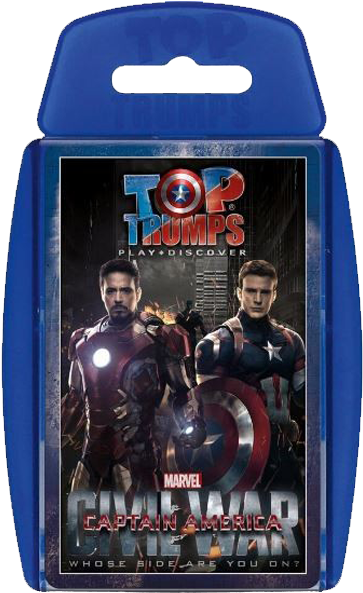 Product Toptrumps Captainamerica - Civil War Top Trumps (600x600), Png Download