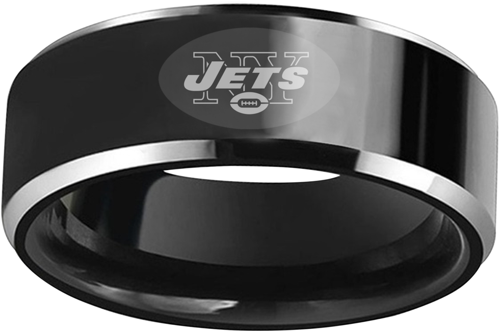 New York Jets Black Tungsten Wedding Band - Cancer Zodiac Rings For Men (1024x761), Png Download