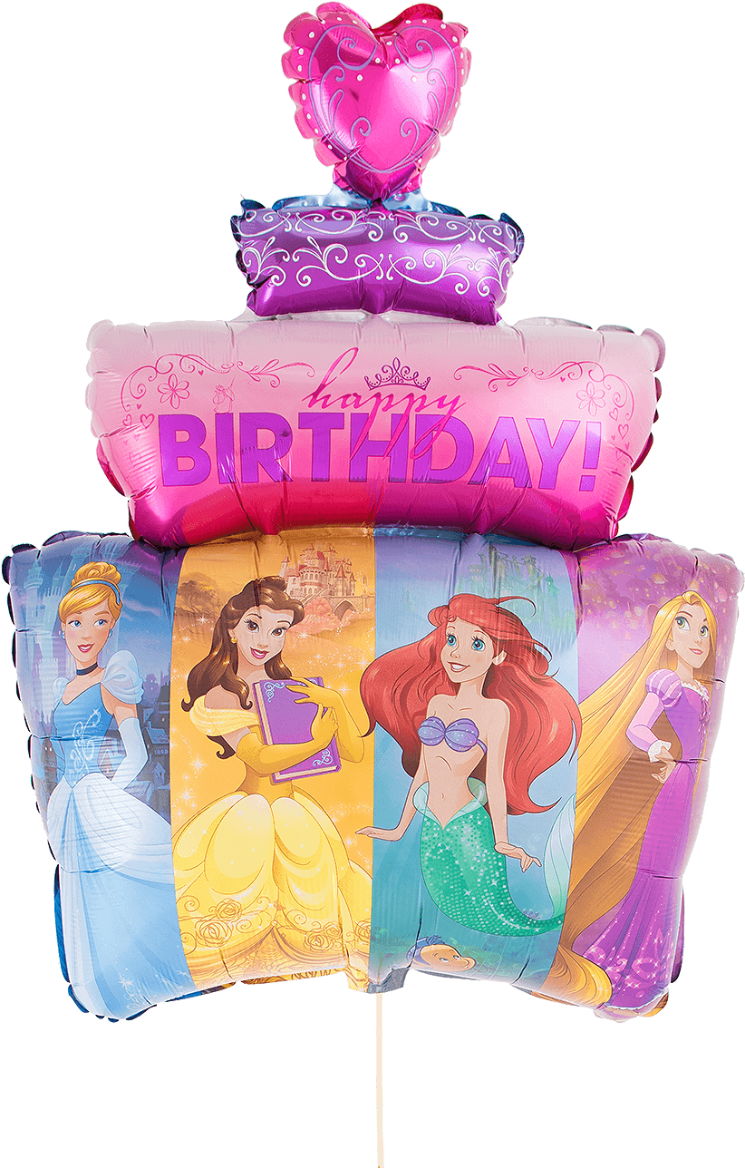 Disney Princess Happy Birthday - Disney Princess Happy Birthday Cake Balloon - Giant (1400x1400), Png Download